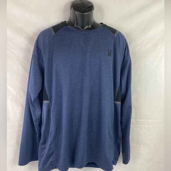 Spyder Other - Spyder Active Mens Long Sleeve Shirt Pullover Athletic Blue Black Size XL
